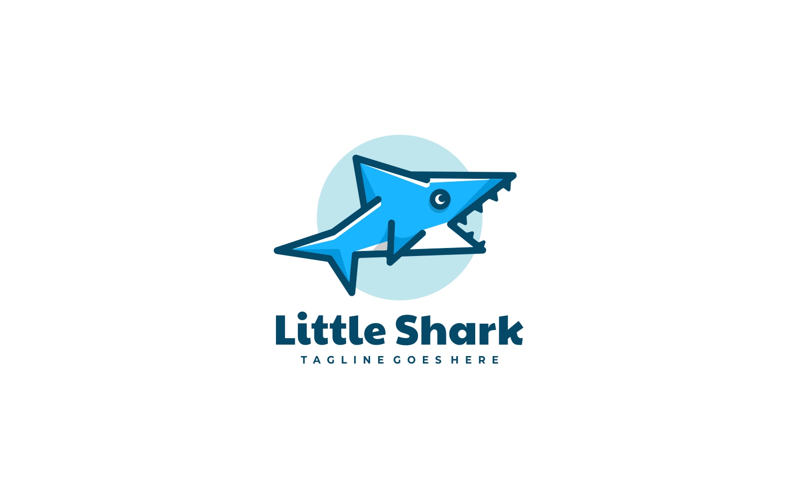 Little Shark Simple Logo Style