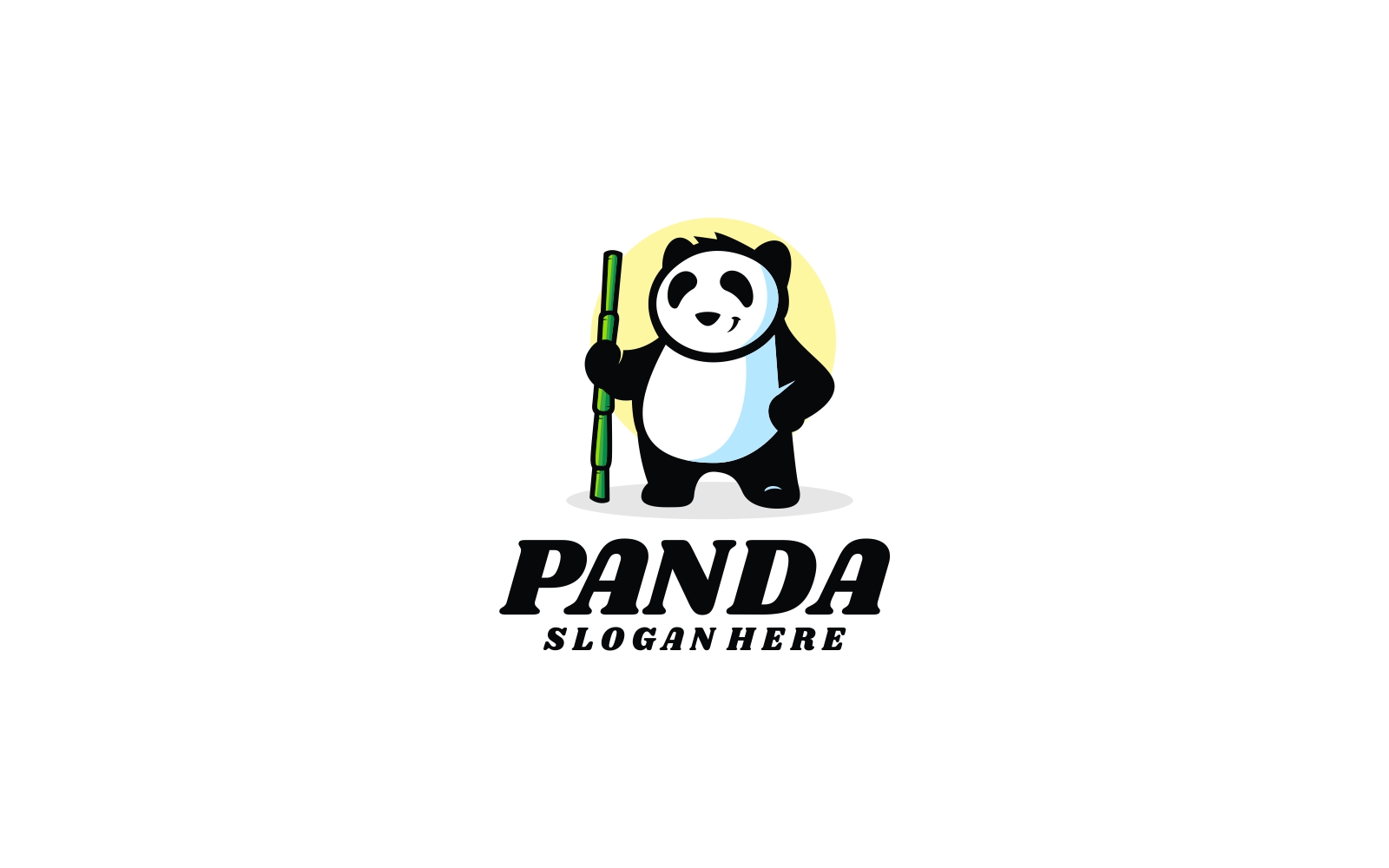 Panda Simple Mascot Logo Design