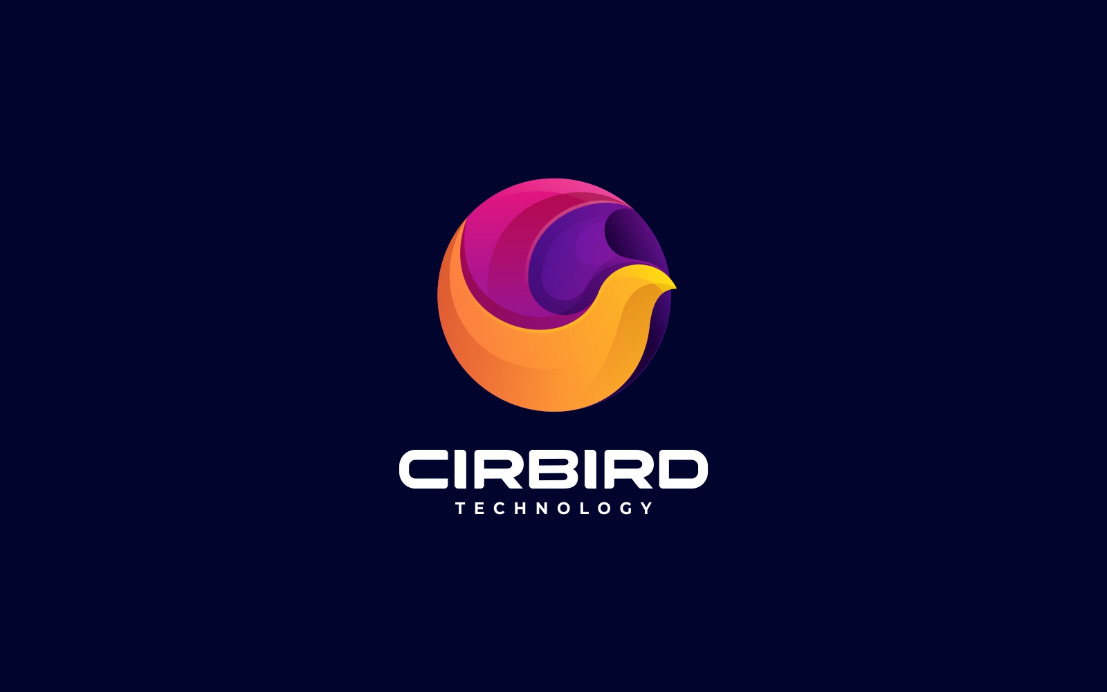 Circle Bird Colorful Logo Style
