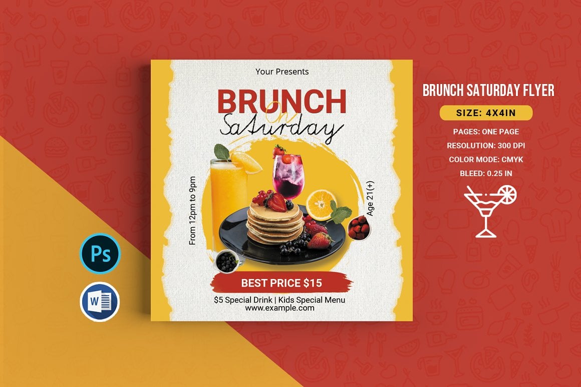 Brunch Saturday Flyer Social Media Template