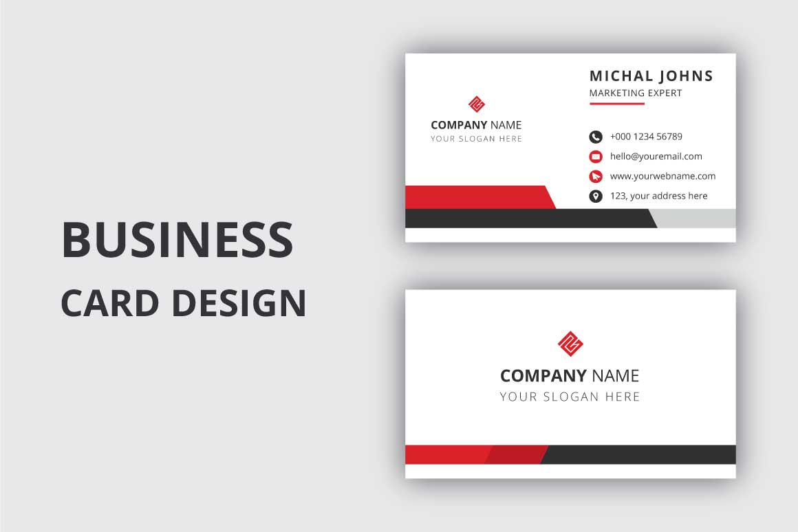 Red Color Business Card Design