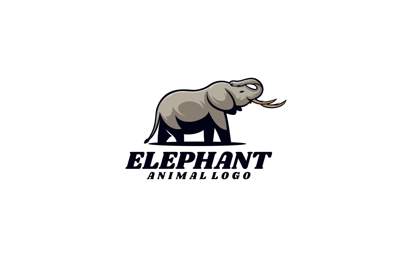 Elephant Mascot Logo Style