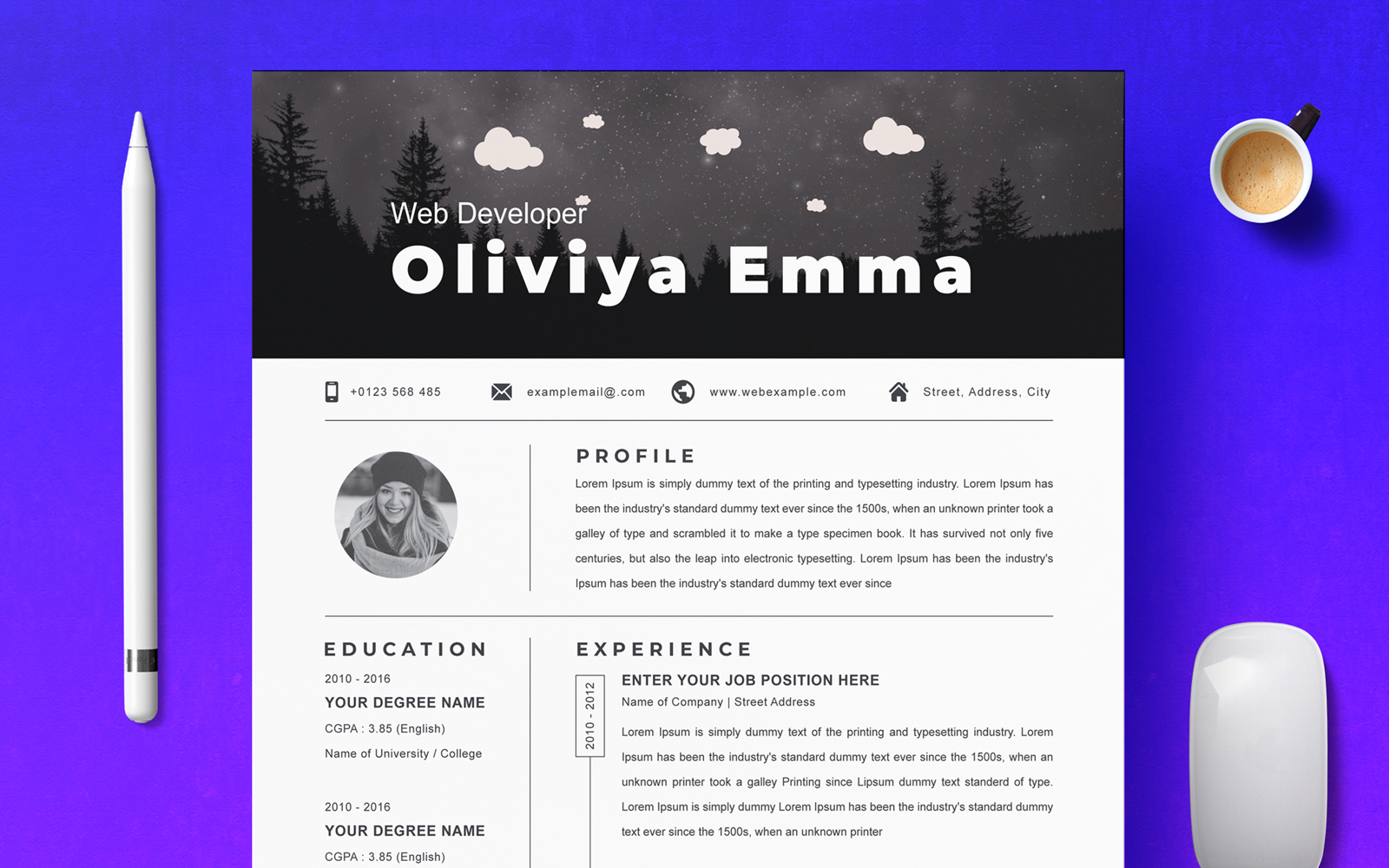 Oliviya Emma /Resume Template