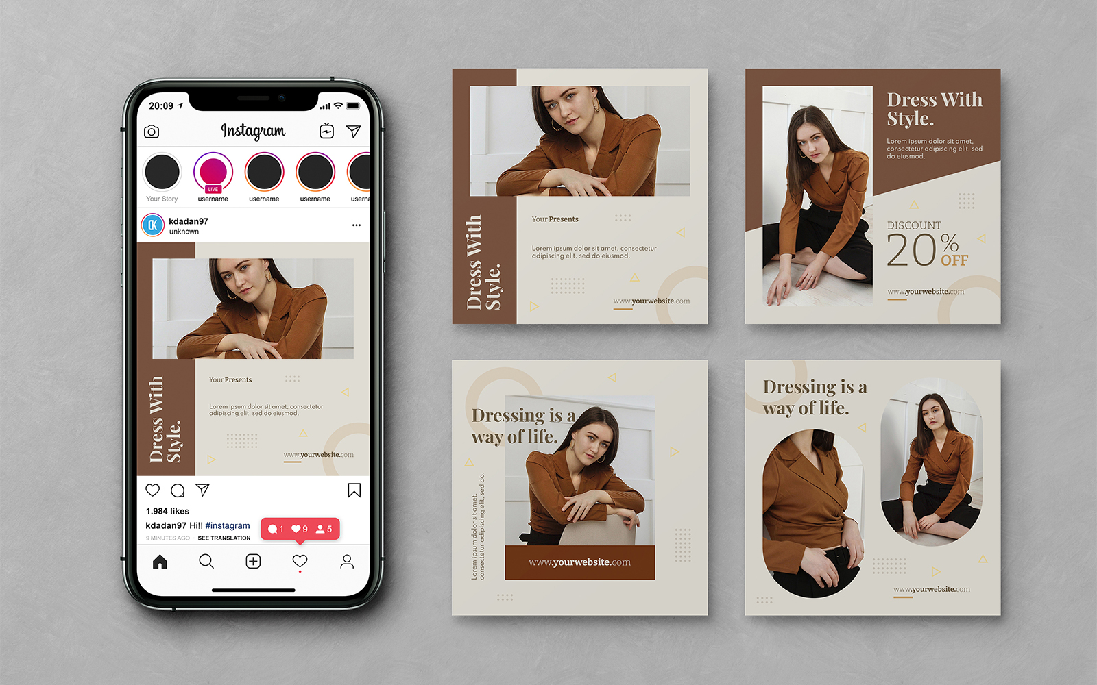 Fashion Social Media Instagram Post Banner Ads