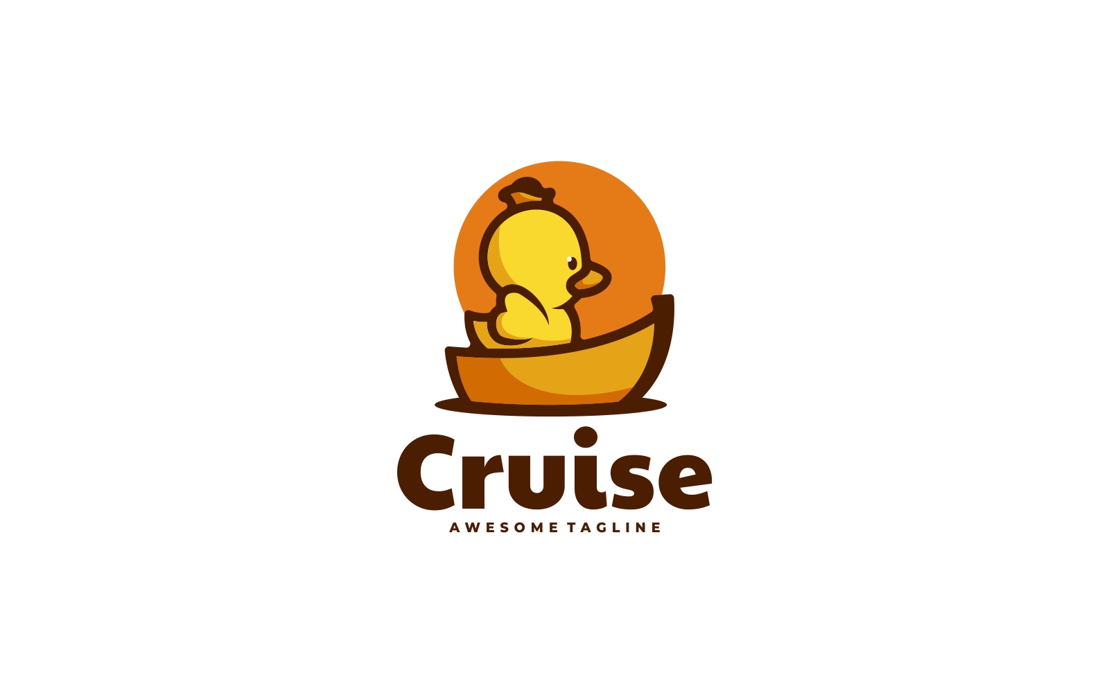 Cruise Duck Simple Logo Style