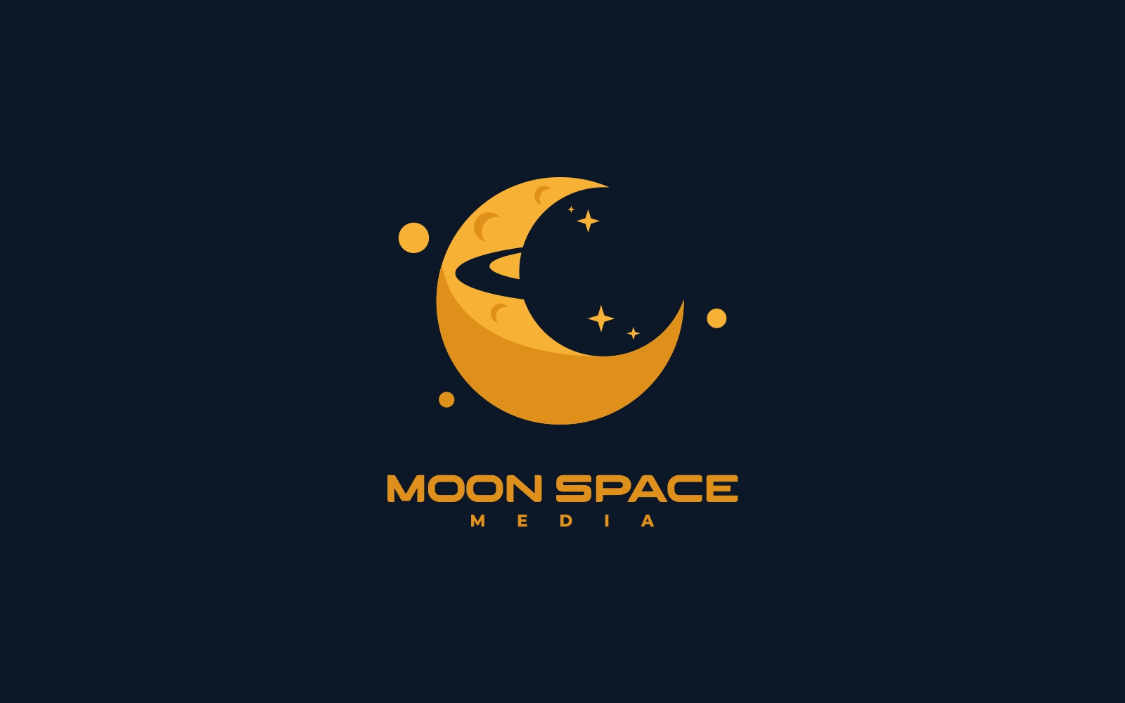 Moon Space Simple Logo Style