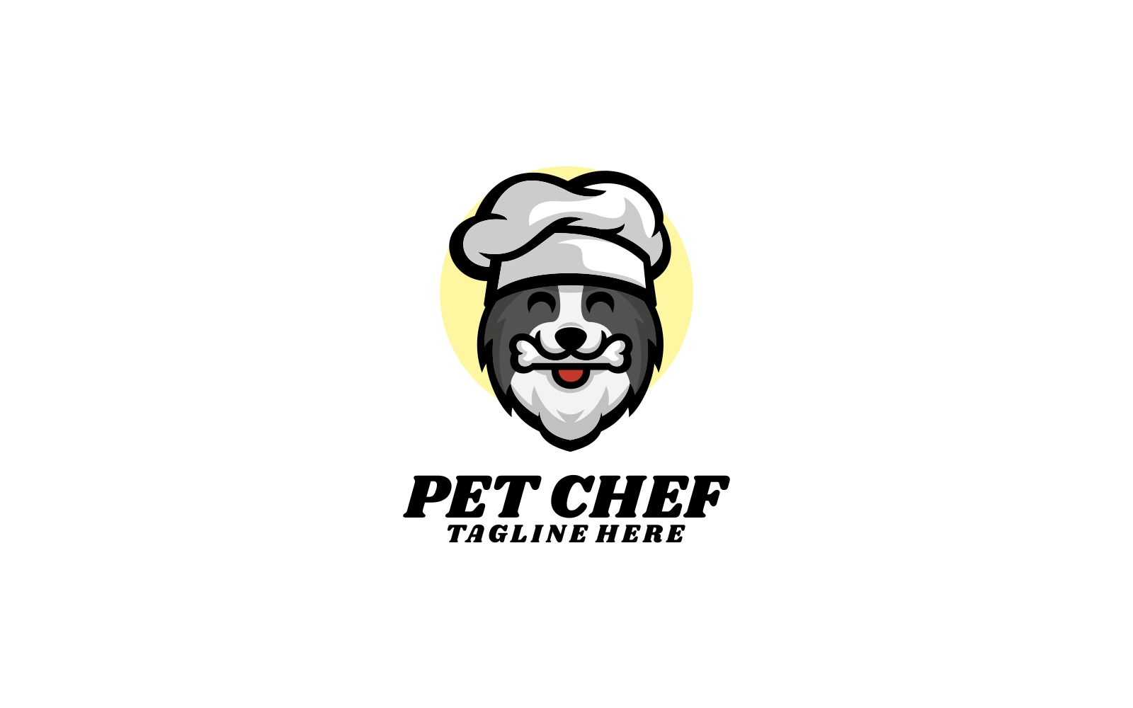 Pet Chef Cartoon Logo Style
