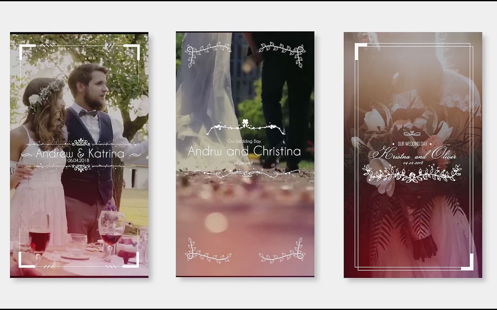 Wedding Instagram Stories Motion Graphics Template