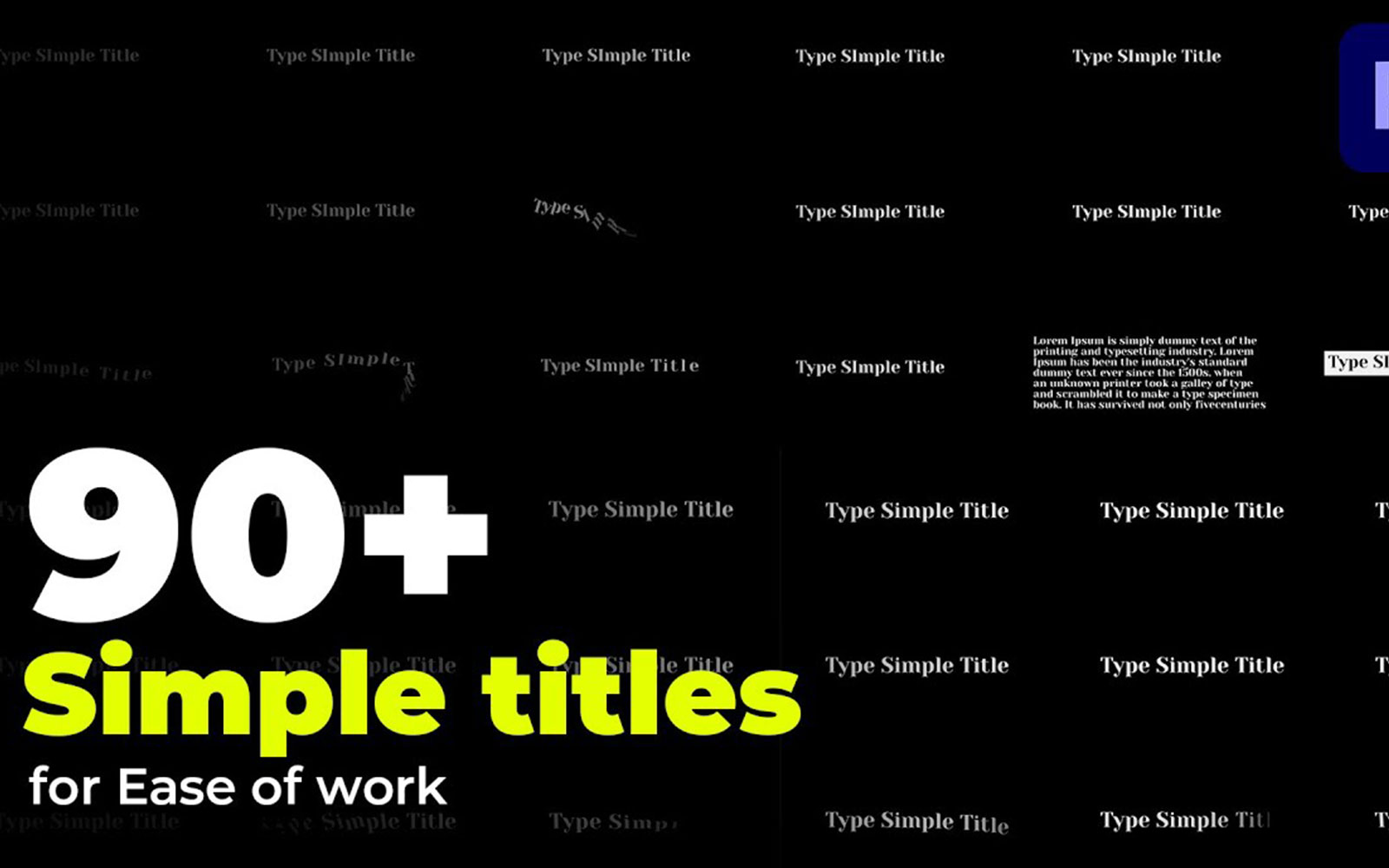 Simple Titles Motion Graphics Template