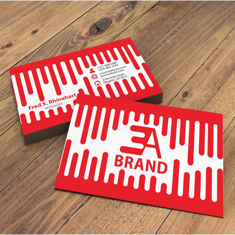 Creative Red and White Business Card Template