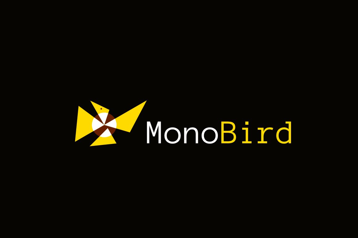 Unique Yellow Bird Animal Logo