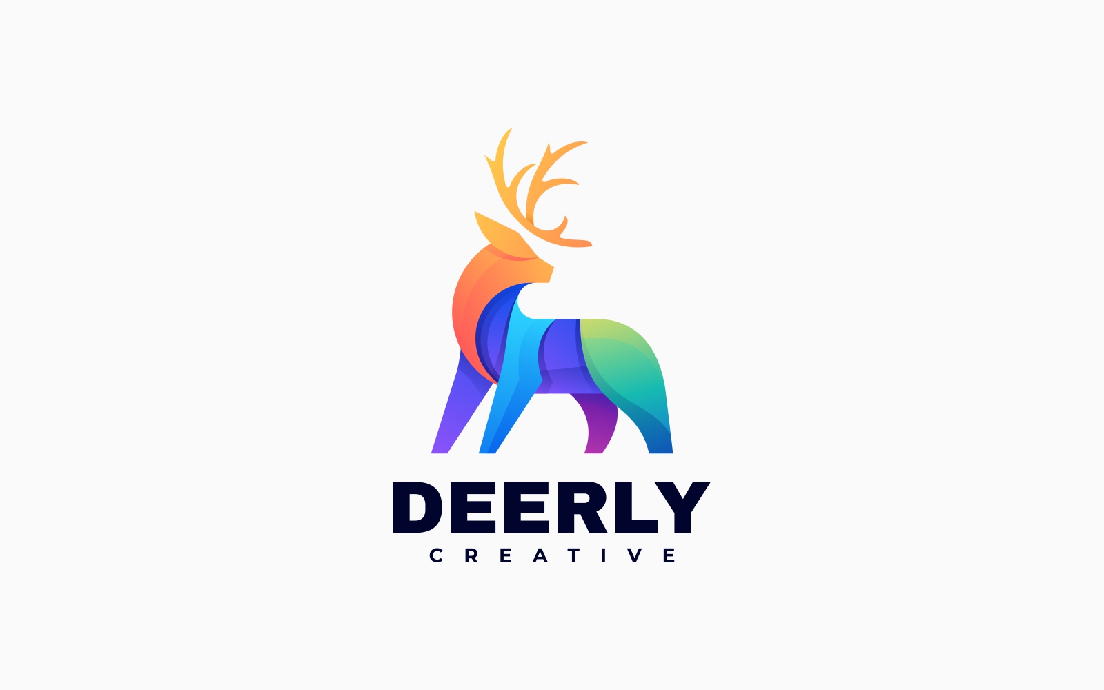 Deer Colorful Logo Template