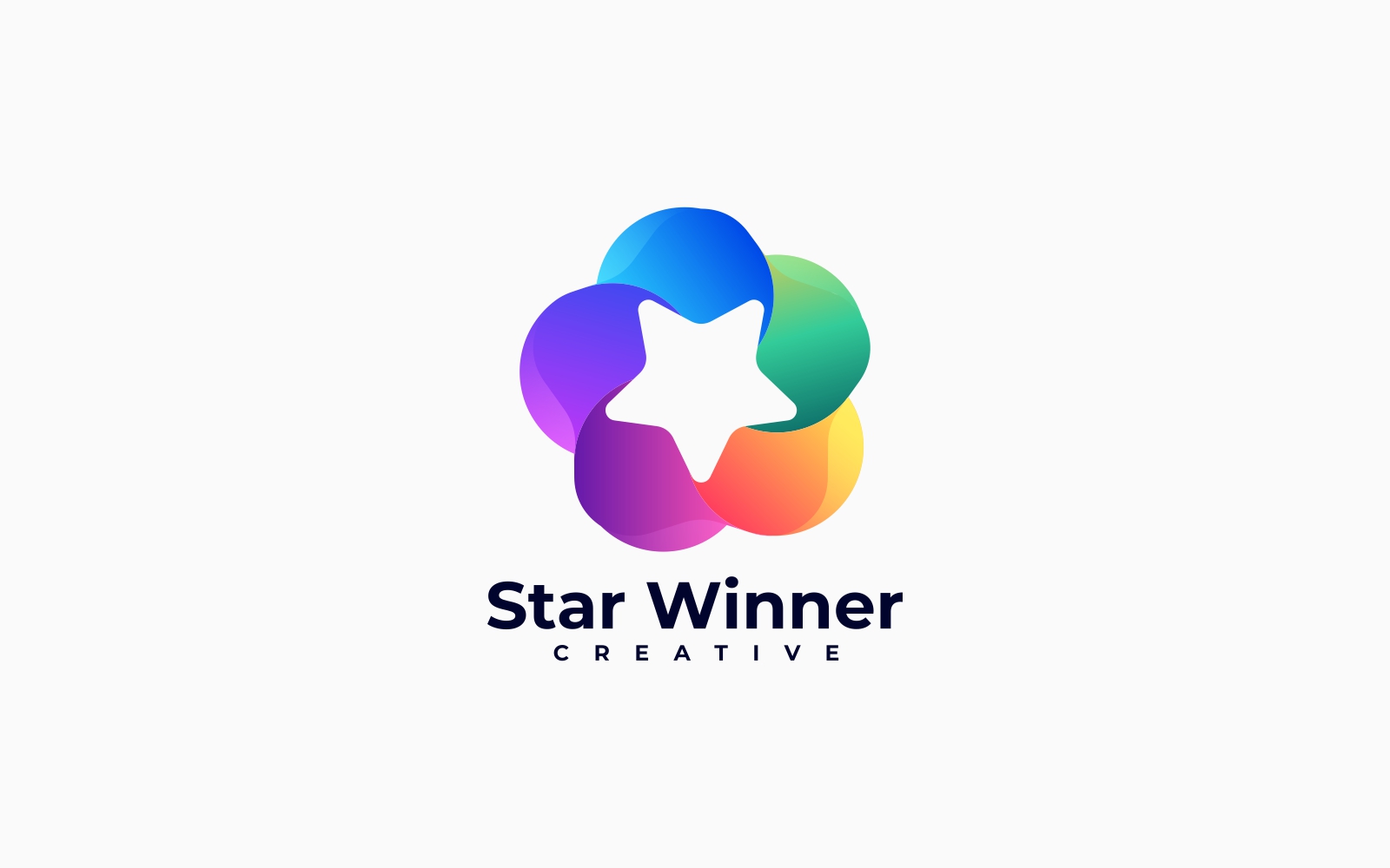 Abstract Star Gradient Colorful Logo