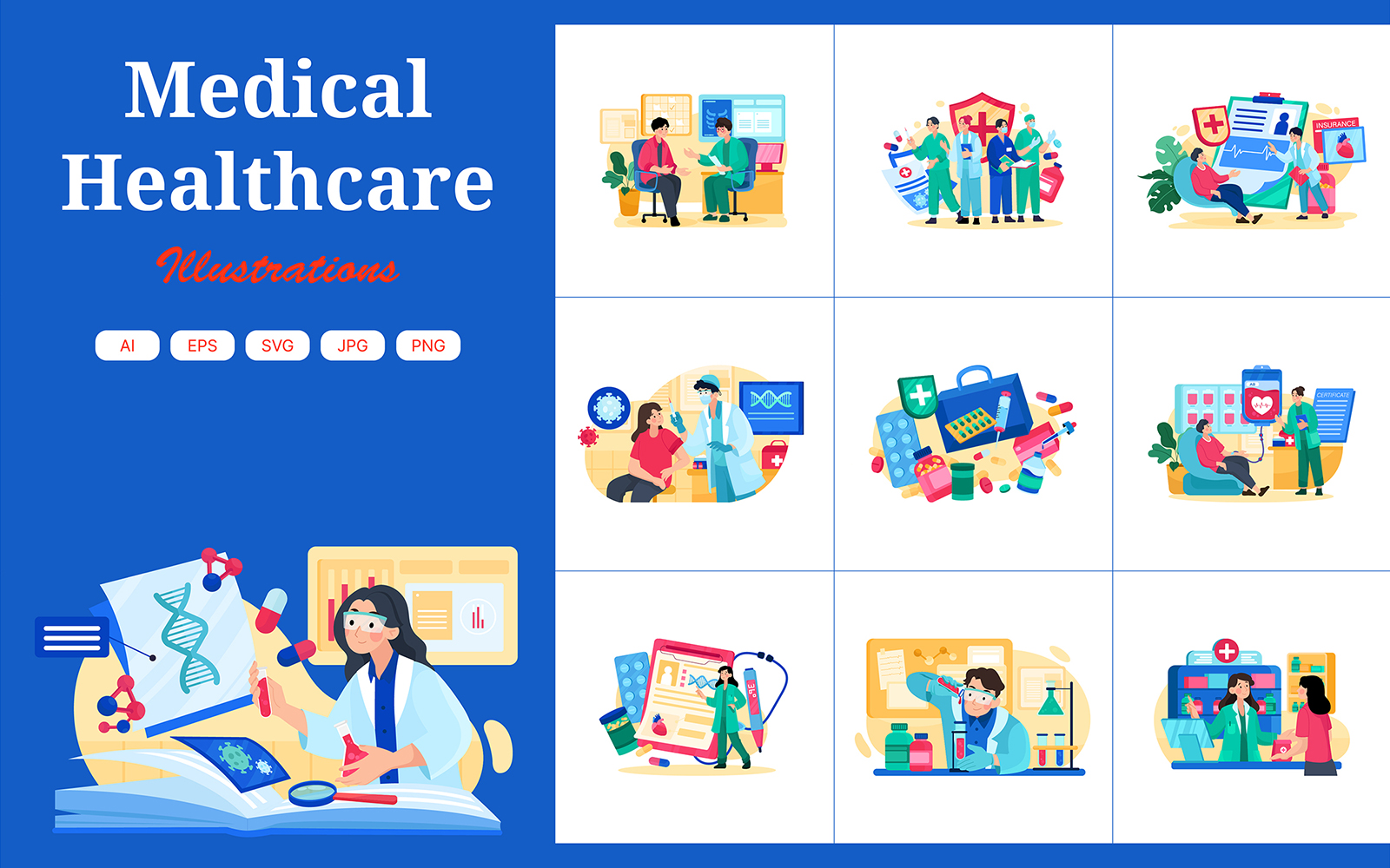 M372_Medical & Healthcare Illustration Pack