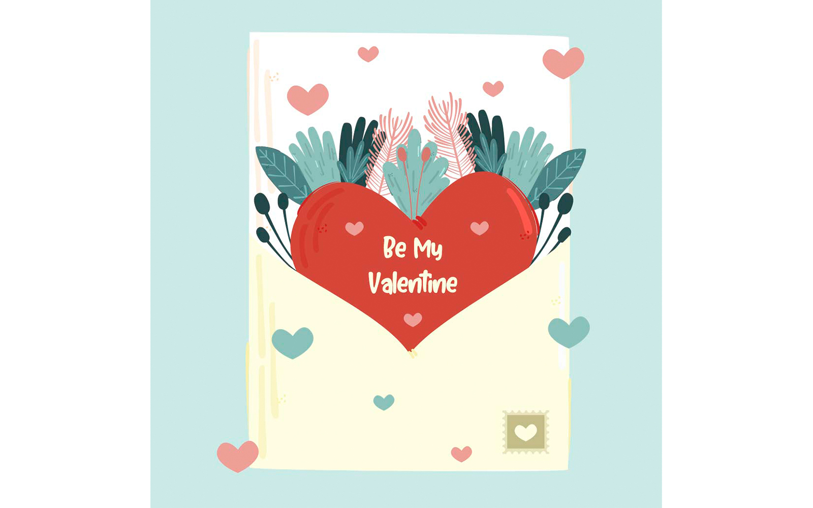 Valentine's Day Envelope Illustration