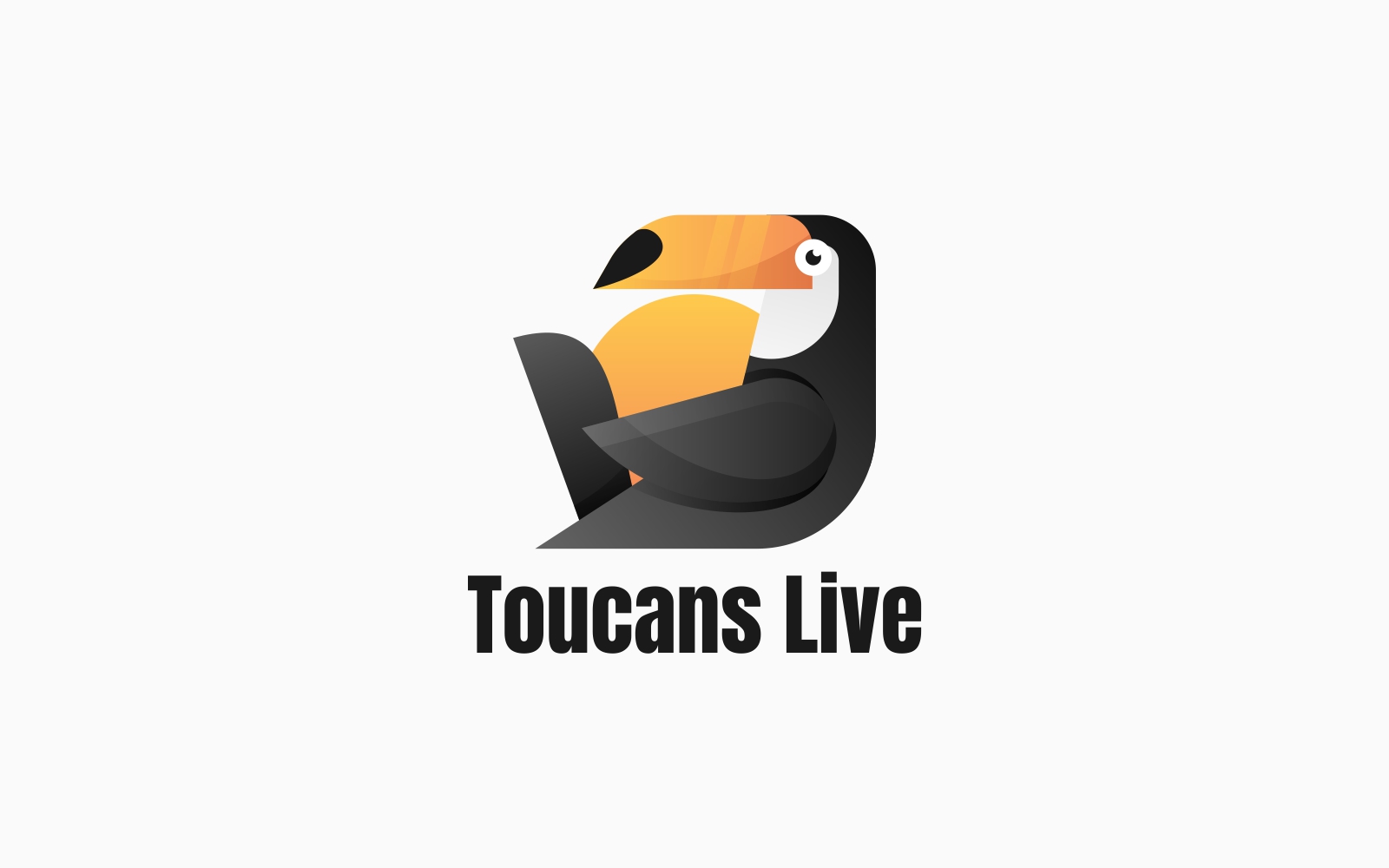 Vector Toucan Gradient Logo Style