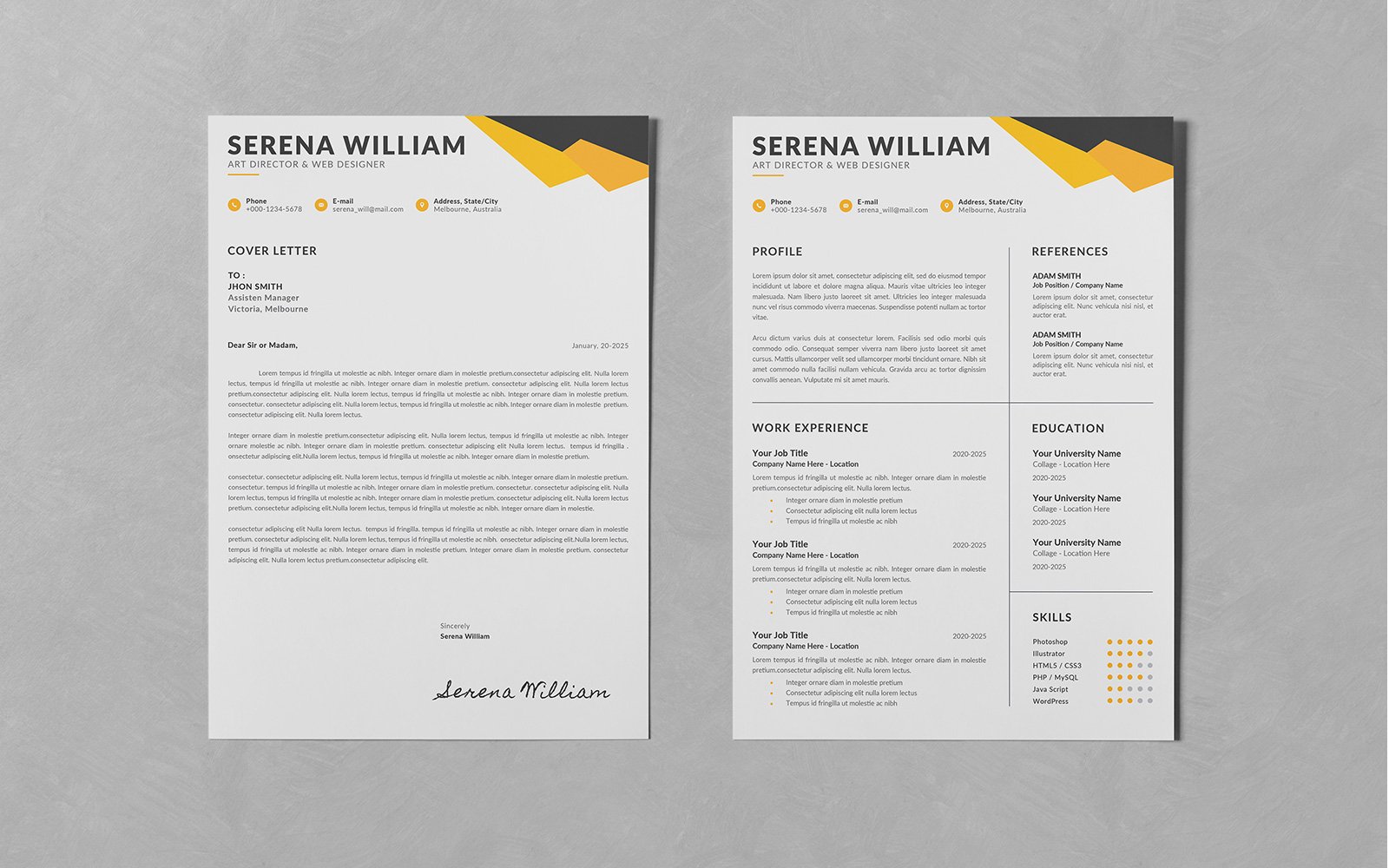 Minimalist Resume CV Templates