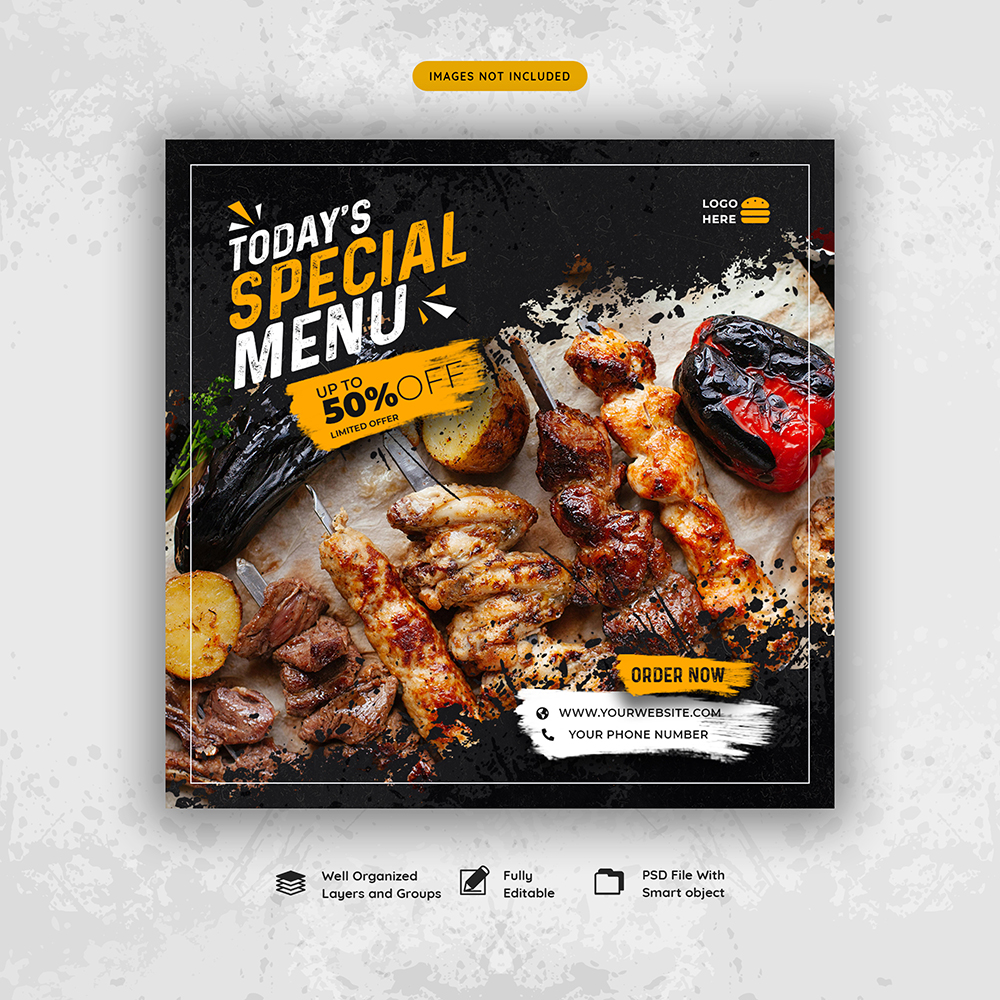 Food Menu Discount Offer Template