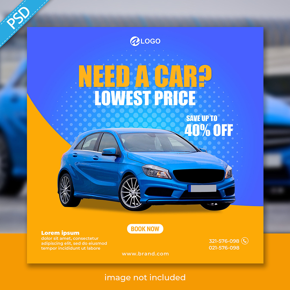 Car Company Advertisement Post Template