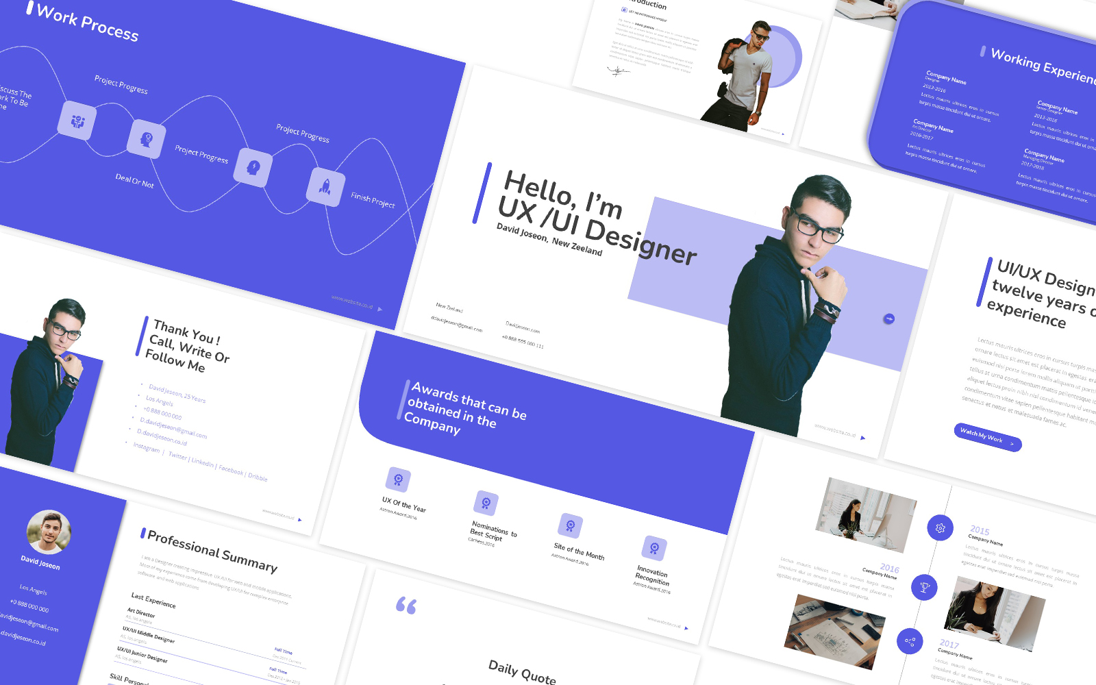 Resume Designer Ui Ux Google Slides Template