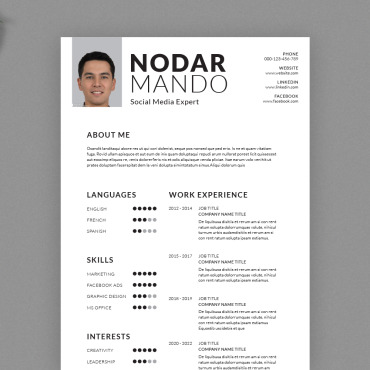 Powerpoint Indesign Resume Templates 225594