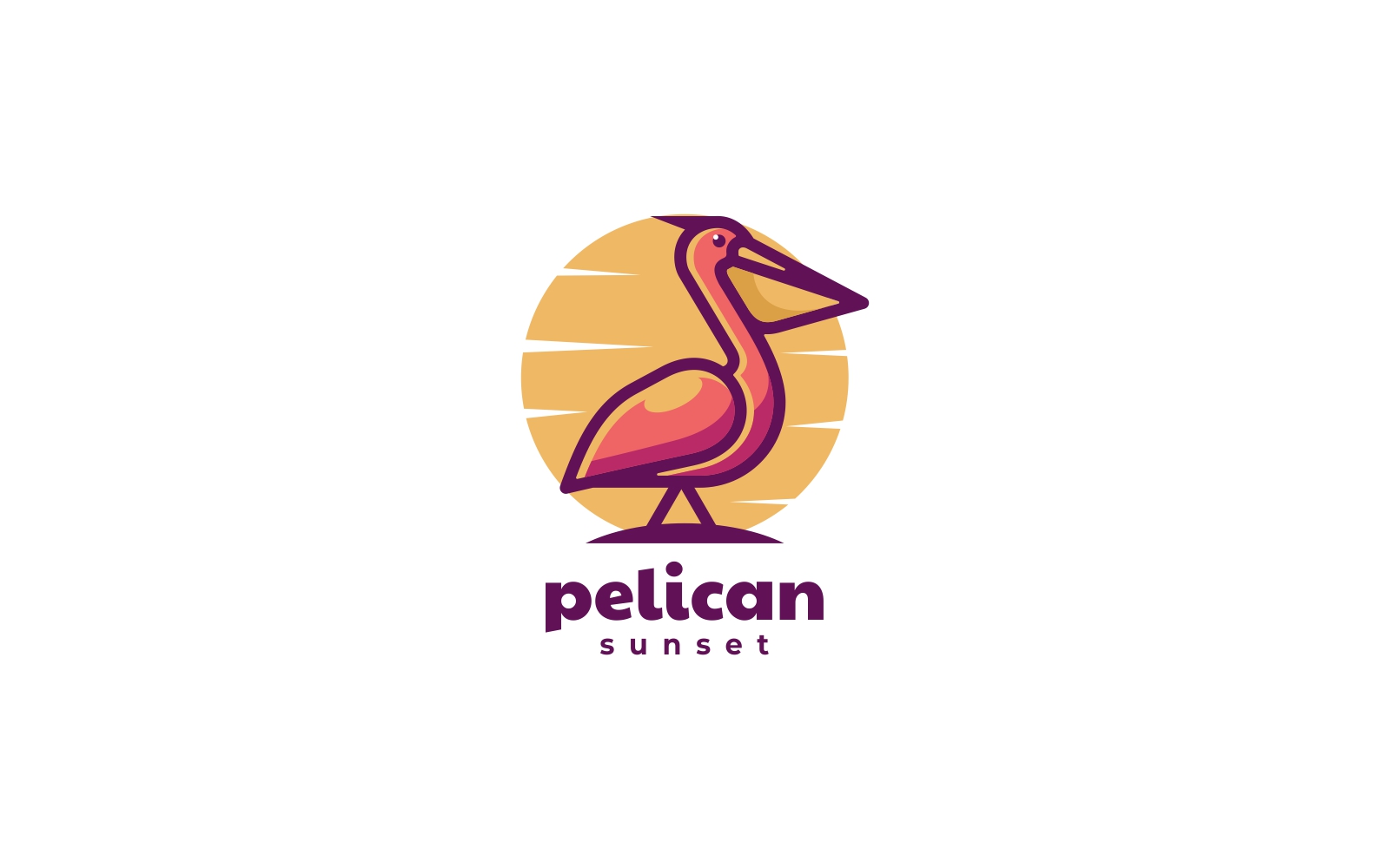 Pelican Mascot Logo Style
