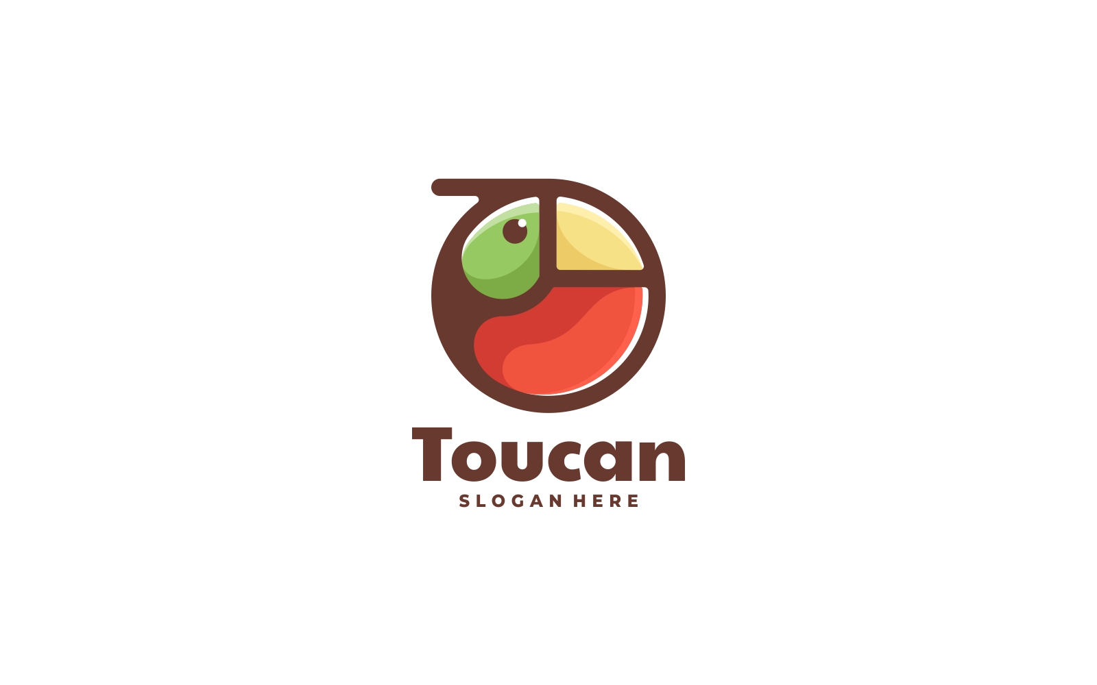 Circle Toucan Simple Logo Style