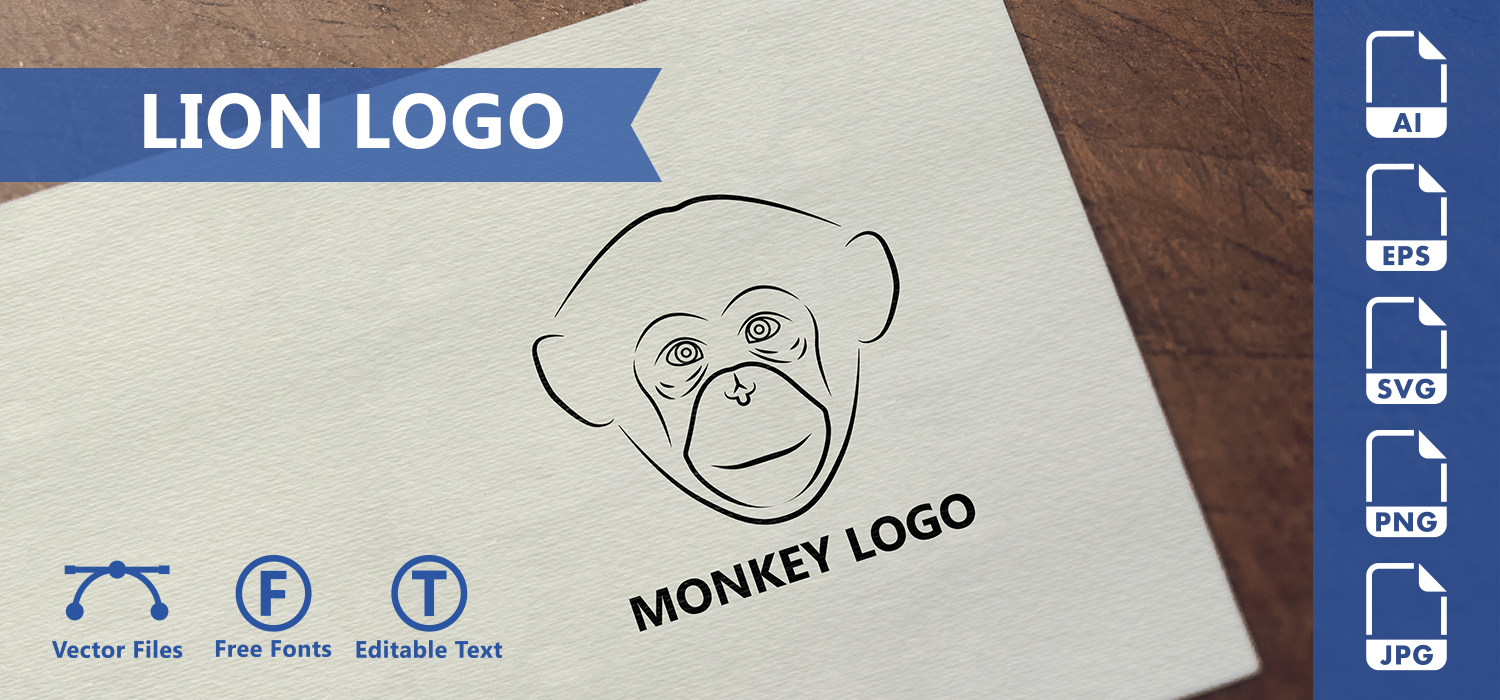 Monkey Animal Logo Template