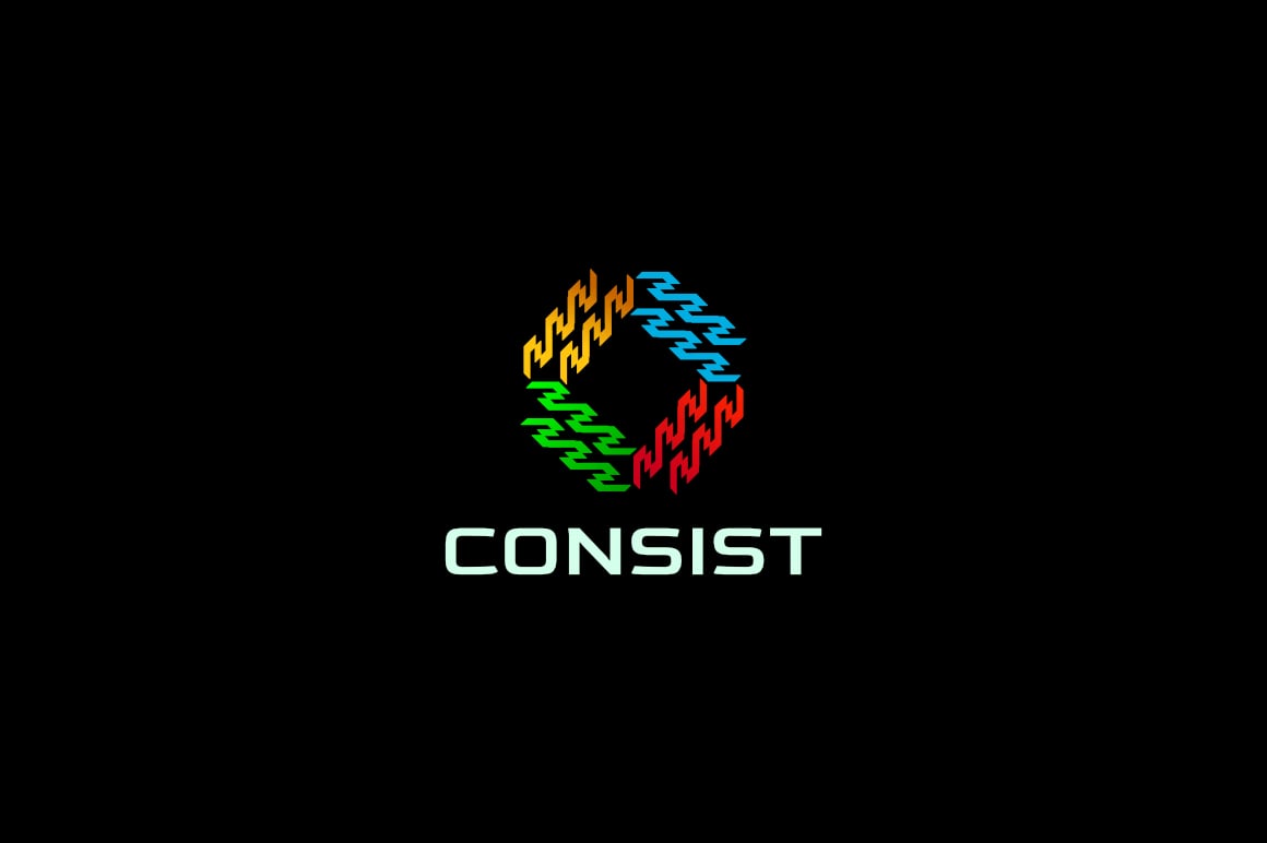 Abstract Color Gradient Tech Logo