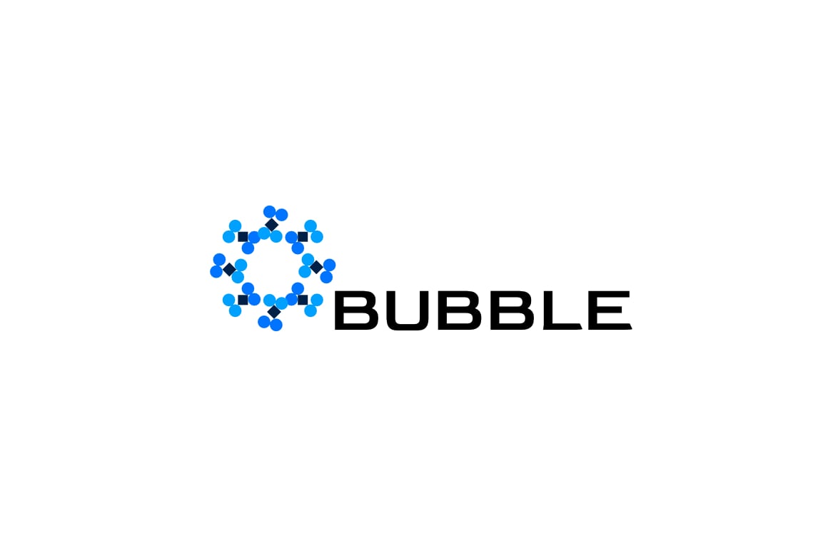 Pixel Bubble Circle Tech  Logo