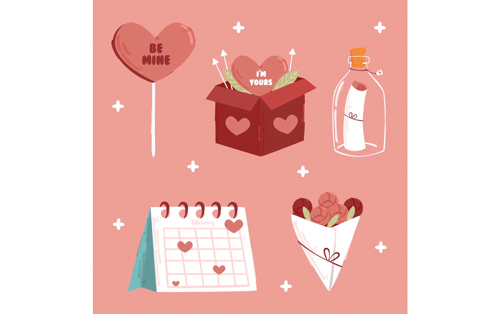 Valentine's Day Elements Illustration