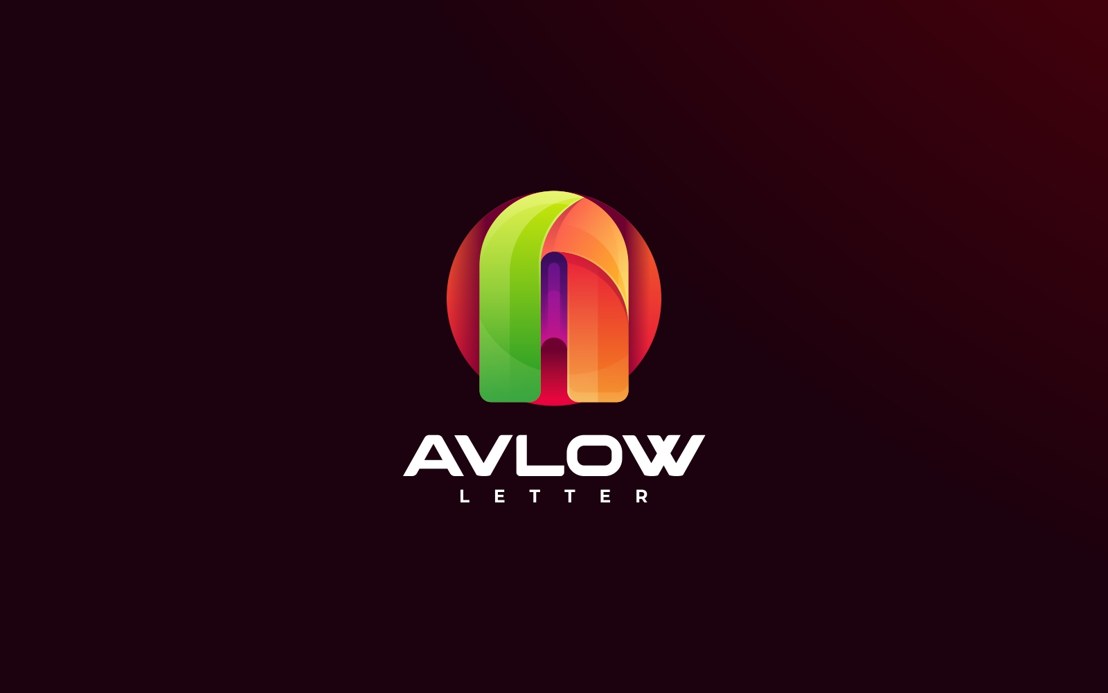 Letter A Flow Gradient Colorful Logo