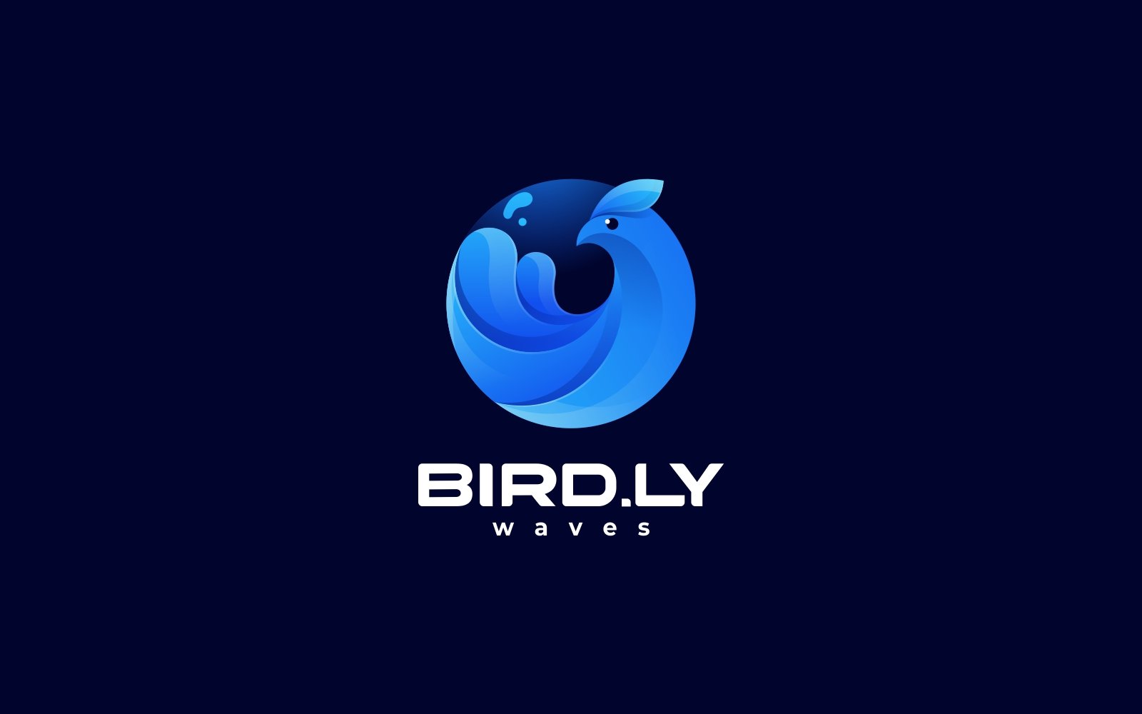 Bird Wave Gradient Logo Style