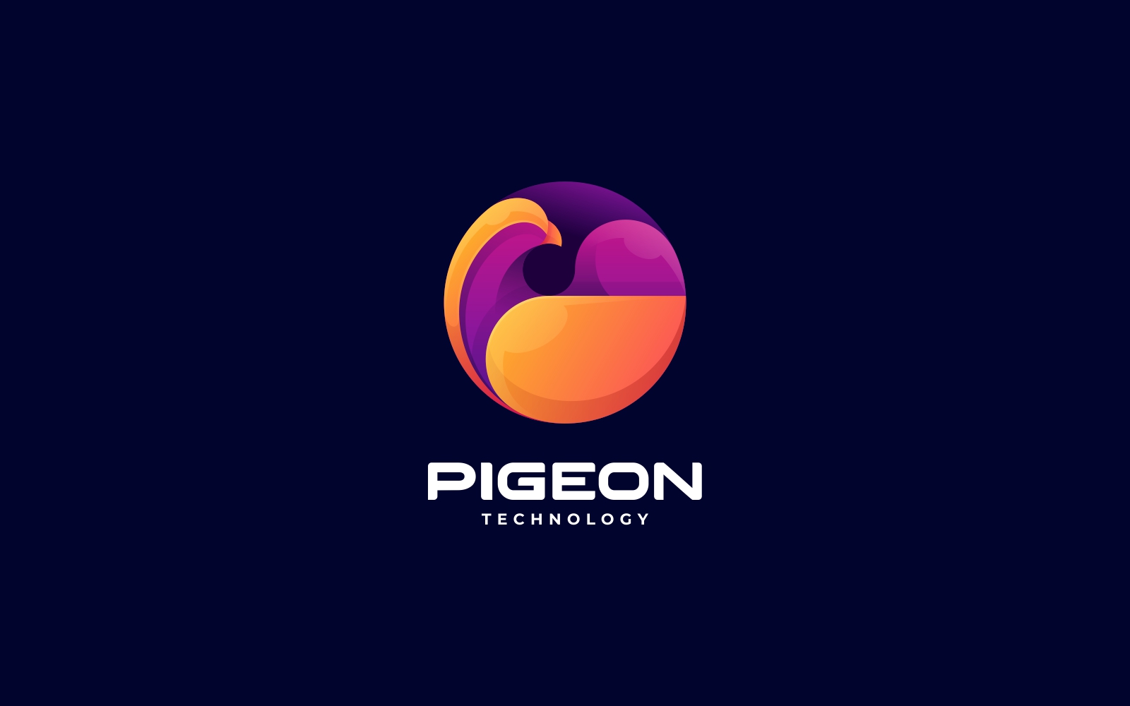 Circle Pigeon Gradient Logo