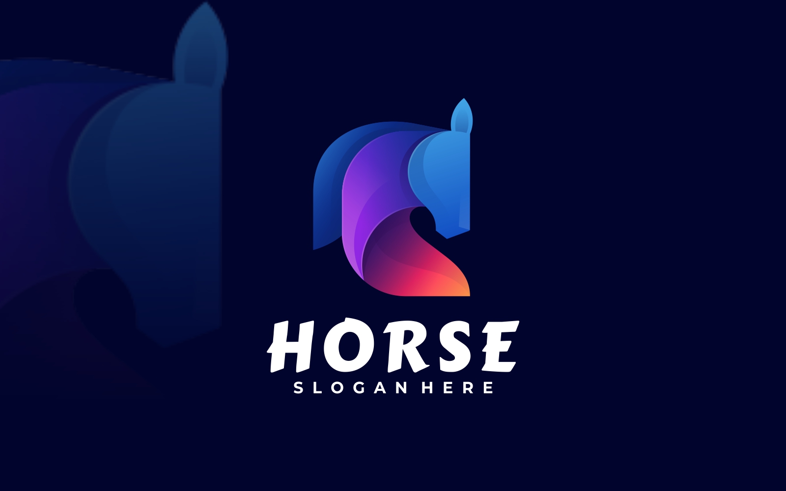 Horse Colorful Logo Template