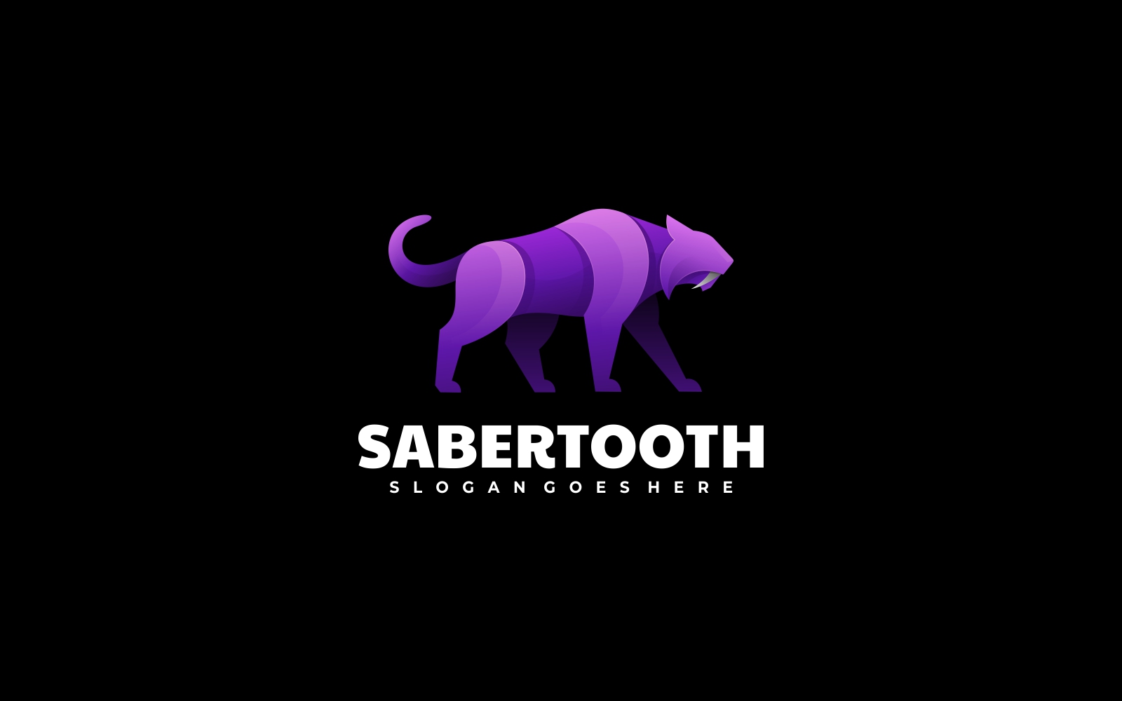 Sabertooth Gradient Logo Template