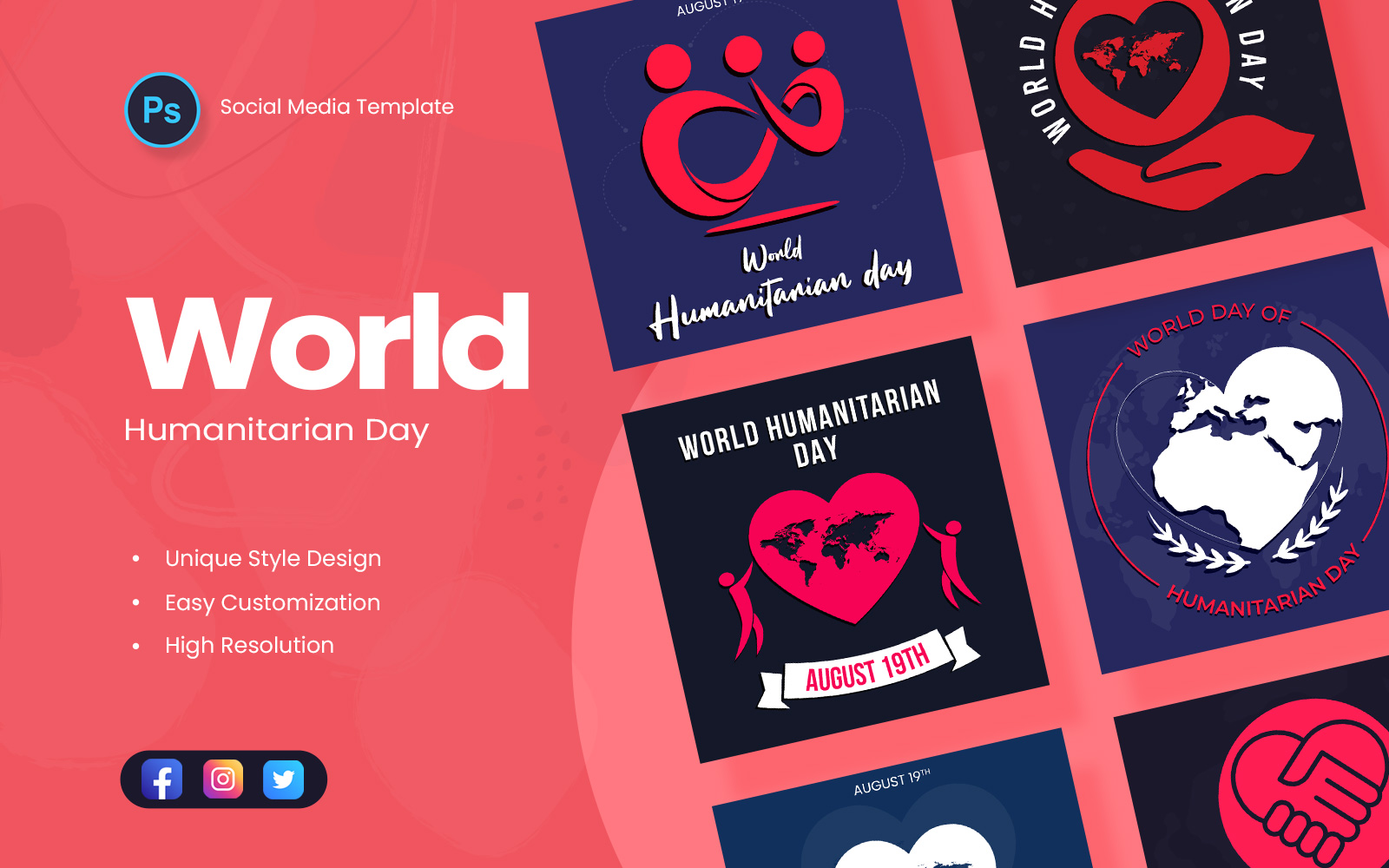 Creative World Humanitarian Day Social Media