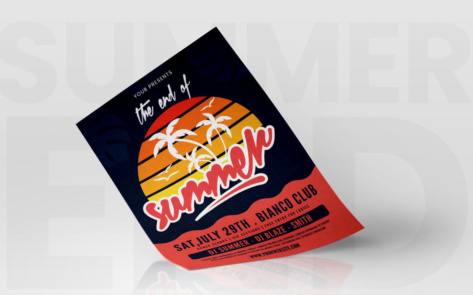 The End Of Summer Flyer Template