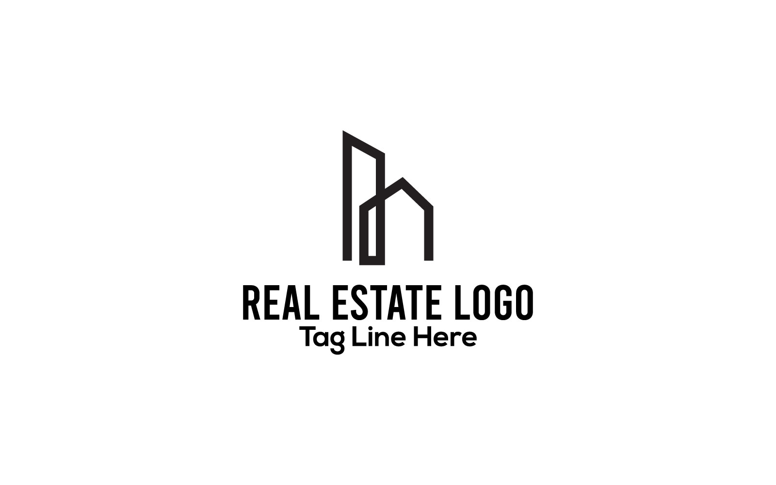 Real Estate Logo Design Template or housing logo