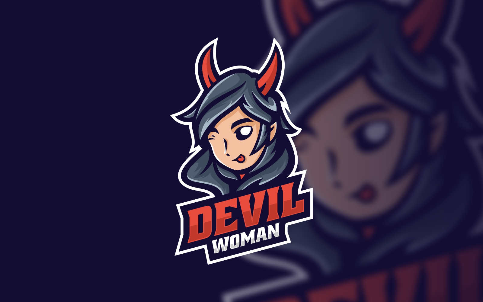 Devil Woman Sport and E-Sports Logo