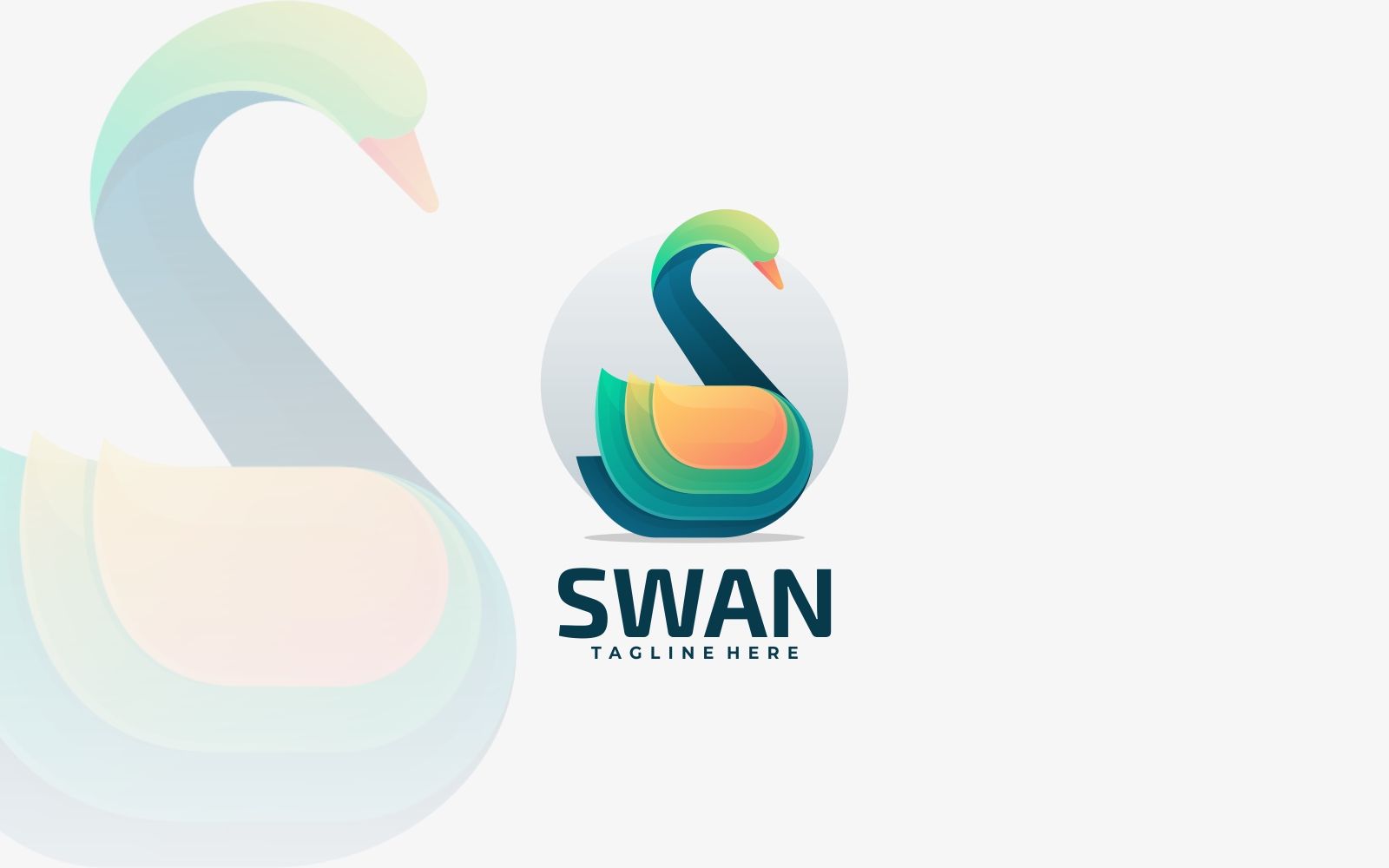 Vector Swan Colorful Logo Template