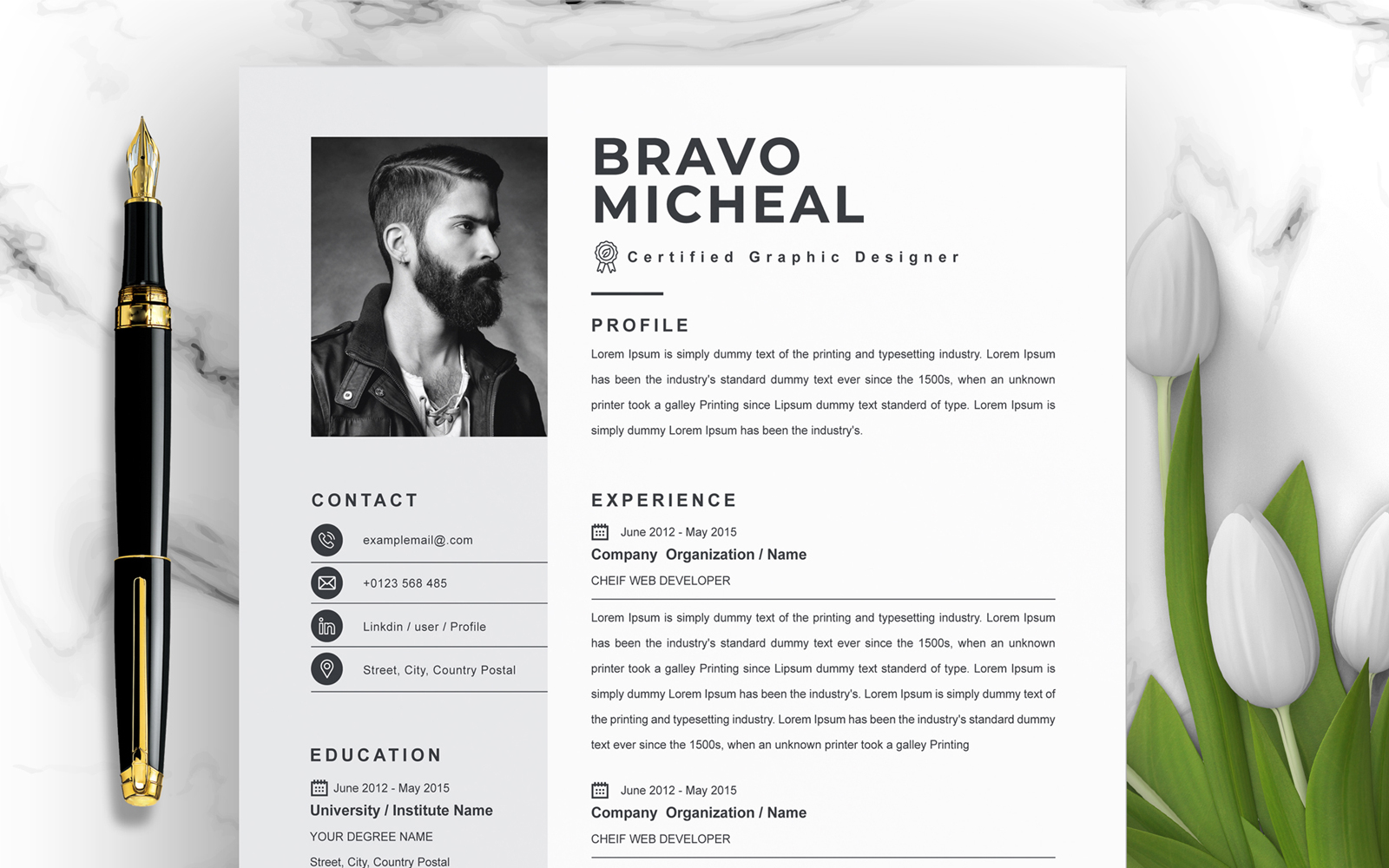 Bravo Micheal / Modern Resume Template