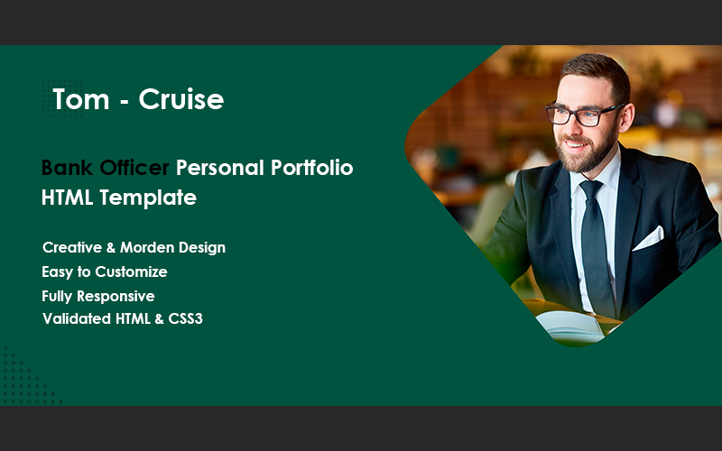 Tom - Cruise Bank Officer Personal Portfolio Template