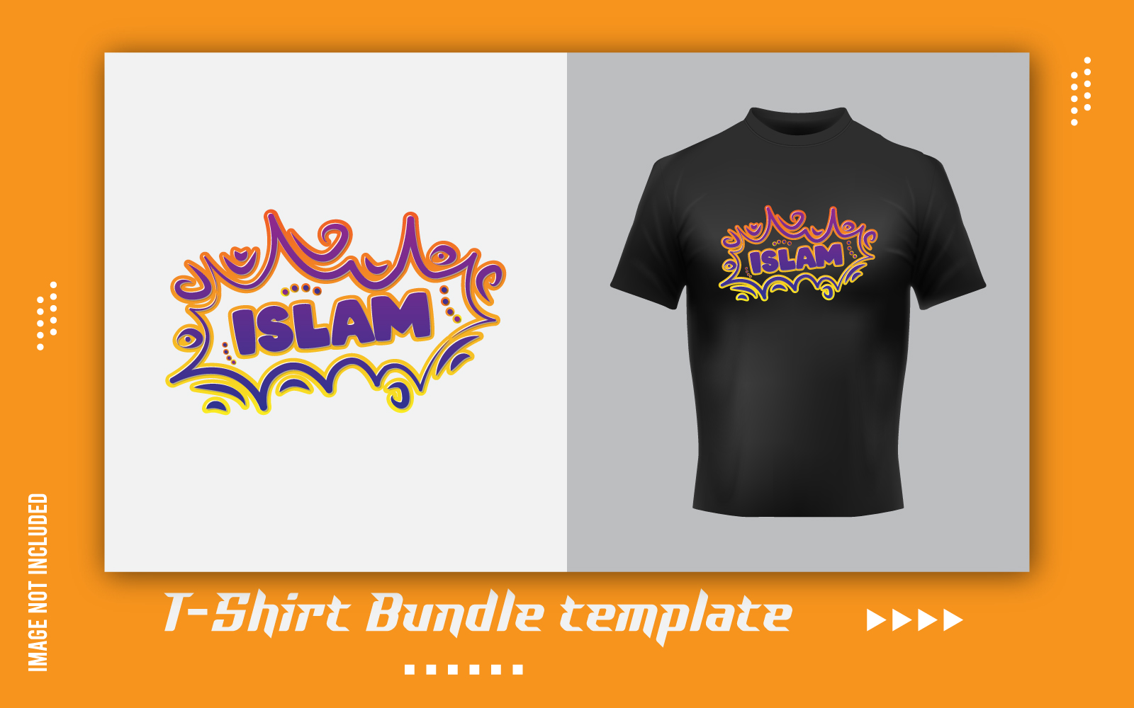 Stylish Islam Vector T-shirt Sticker Design Template