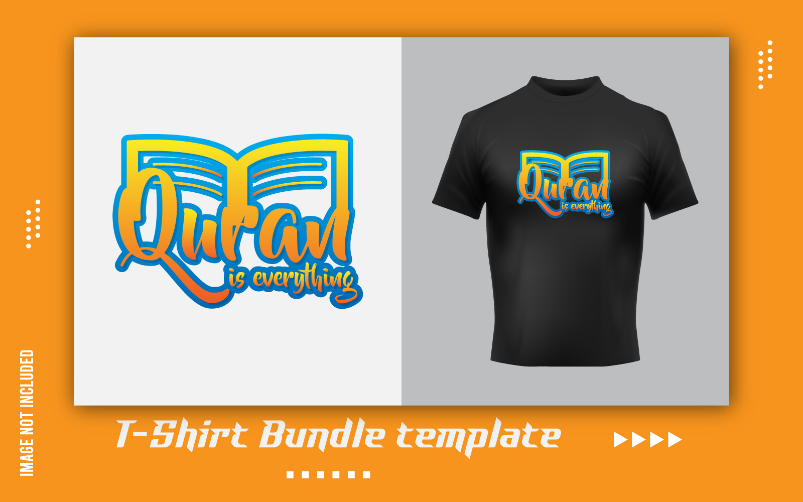Islamic Quran Vector T-shirt Sticker Design Template
