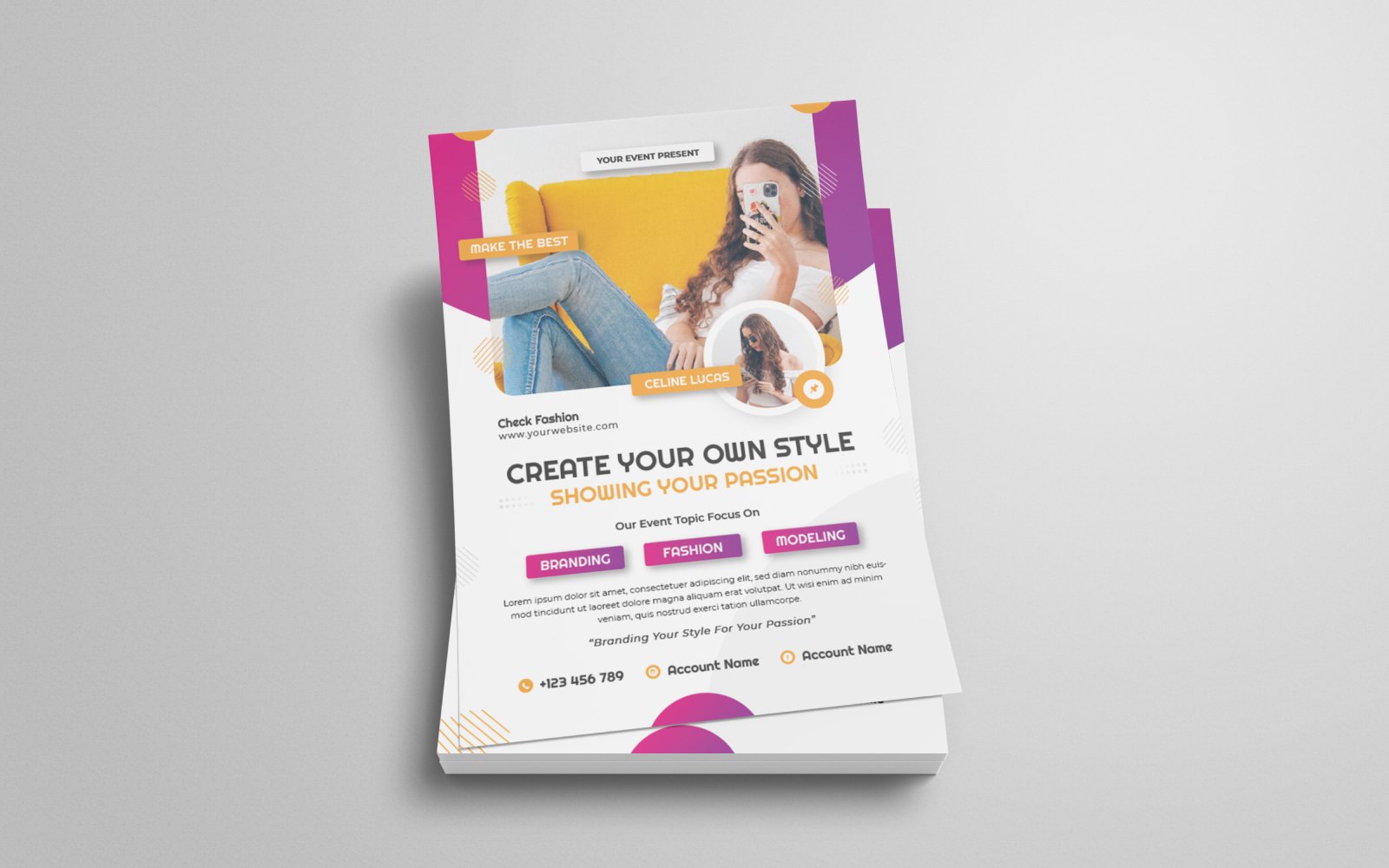 Influencer Flyer Template