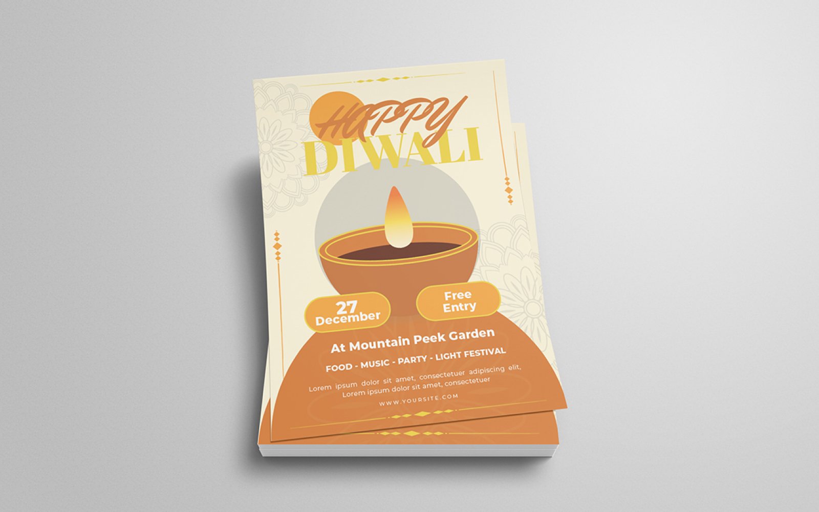 Diwali Day Flyer Template