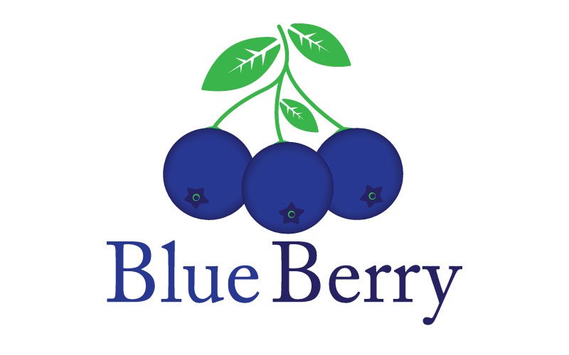 Blue Berry Logo For Company and Business