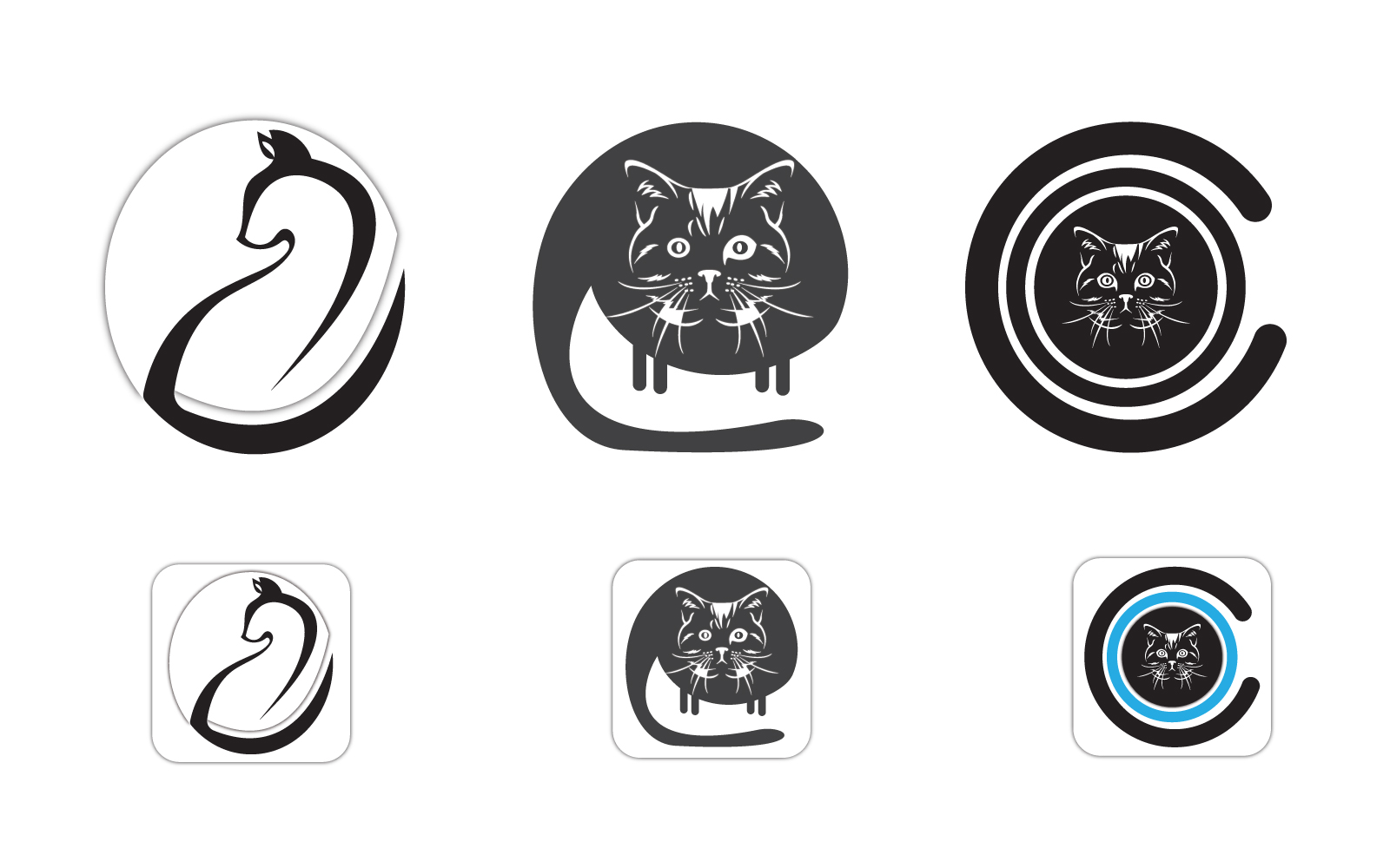 Cat Business Logo  Vector Template Design