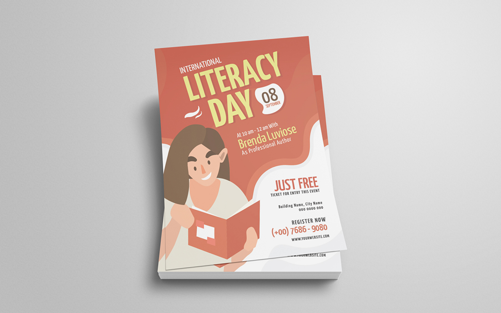 Literacy Day Flyer Template